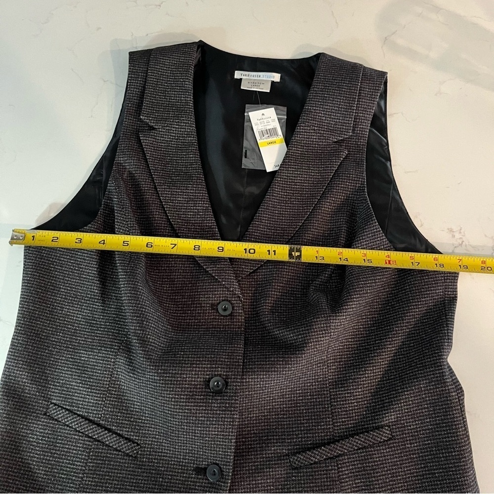 Van Heusen Studio Houndstooth Vest Large - Picture 5 of 6
